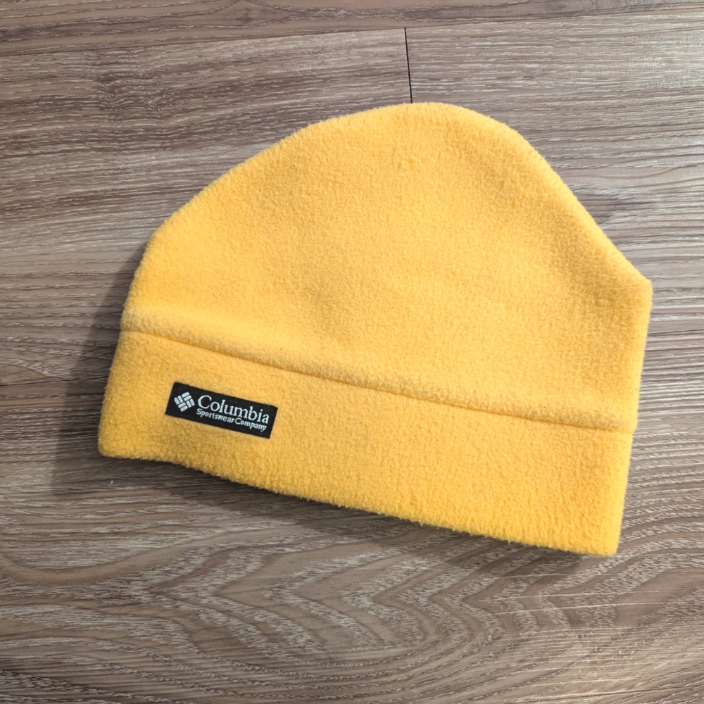 Vintage Columbia Yellow Fleece Beanie S/M